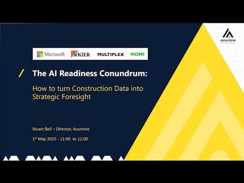 The AI Readiness Conundrum: Turning Construction Data into Strategic Foresight