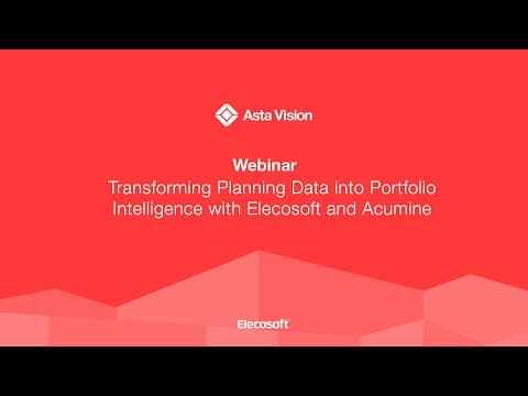 From Planning Data to Portfolio Intelligence: Asta Vision and Acumine Build Intelligence