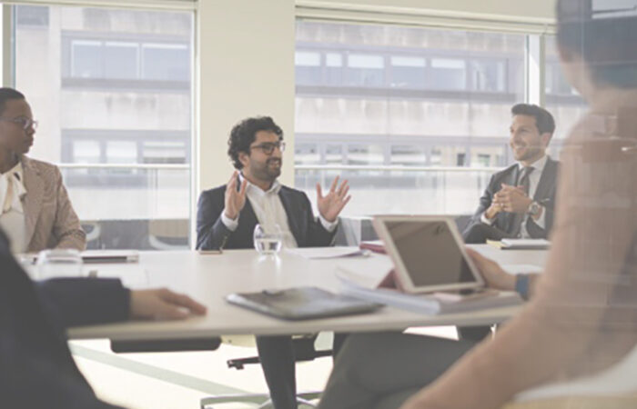 Business people in meeting having a discussion