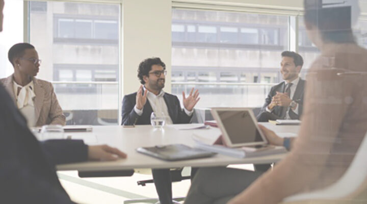 Business people in meeting having a discussion